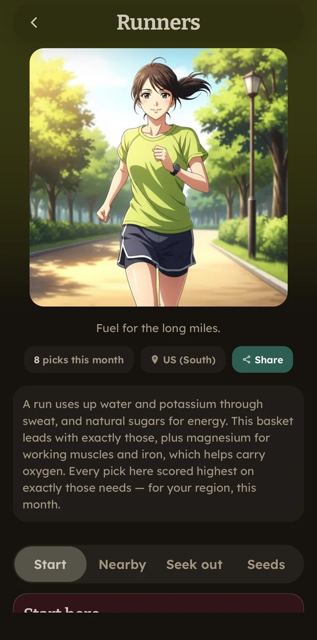 The Runners deck: a painted character card, 8 picks this month for US (South)